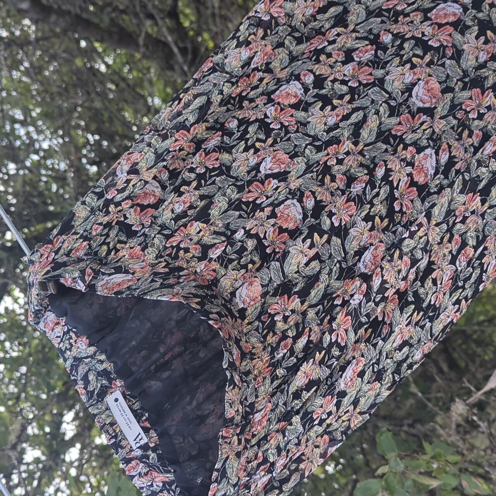 Zara tiered floral skirt